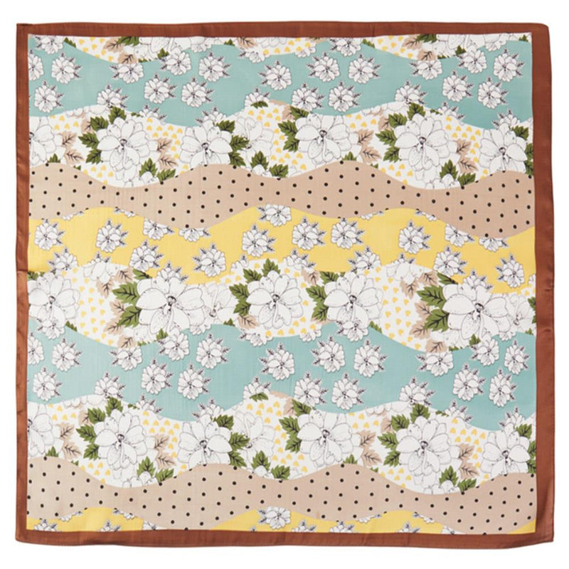 Western Wild Rag - Floral Patchwork (Tan)