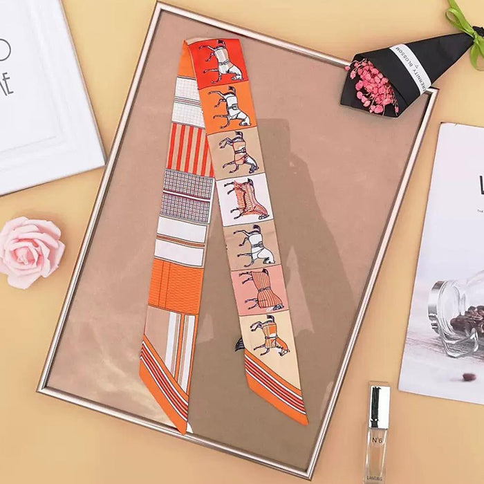 Western Twilly Scarf - Pony Stripe (Orange)