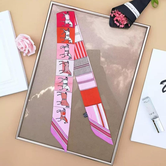 Western Twilly Scarf - Pony Stripe (Pink)