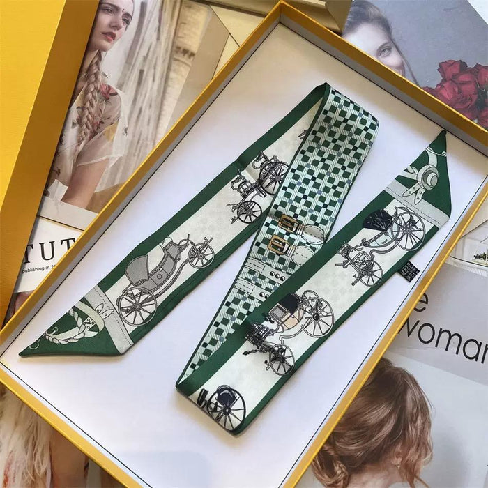 Western Twilly Scarf - Pony Party (Green)