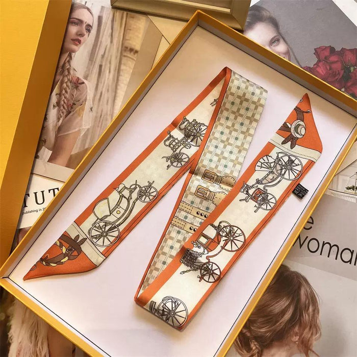 Western Twilly Scarf - Pony Party (Orange)