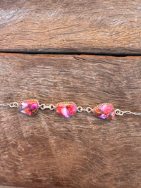 Marigold Bracelet - Pink Dahlia Stones
