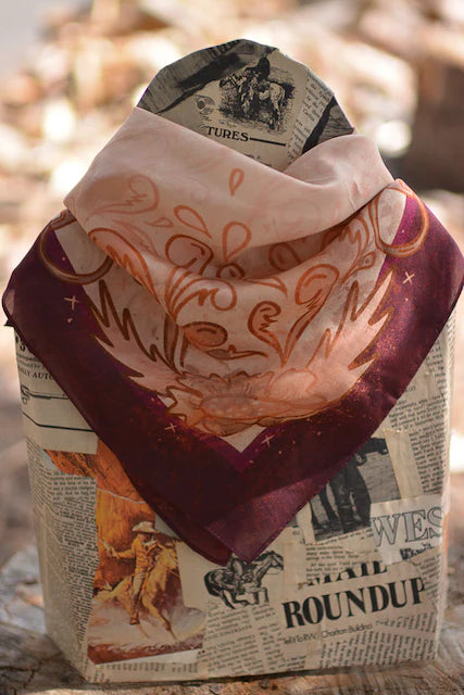 Western Wild Rag - Snaffle Bit Vintage Plum