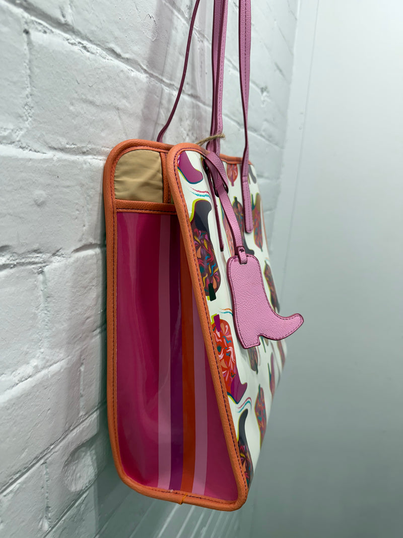 Cass - Western Boot Print Jelly Tote