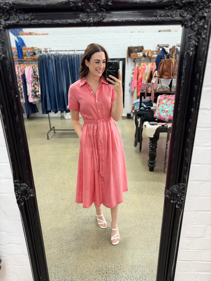 Myra Dress - Deep Rose