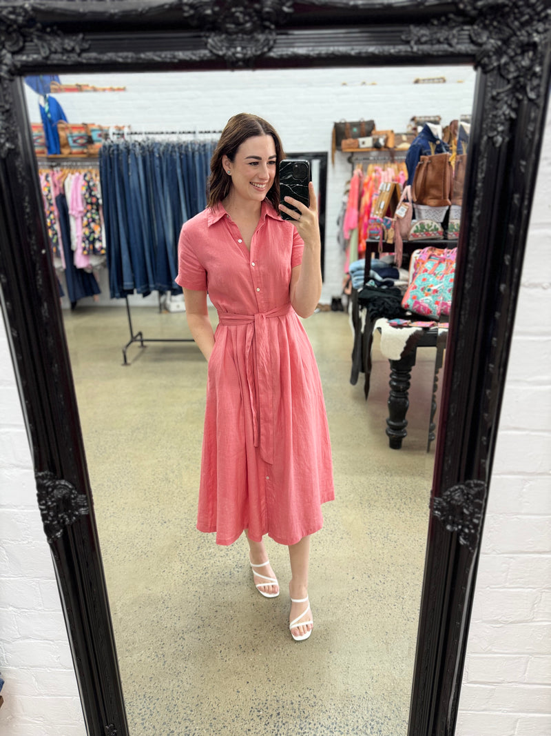 Myra Dress - Deep Rose