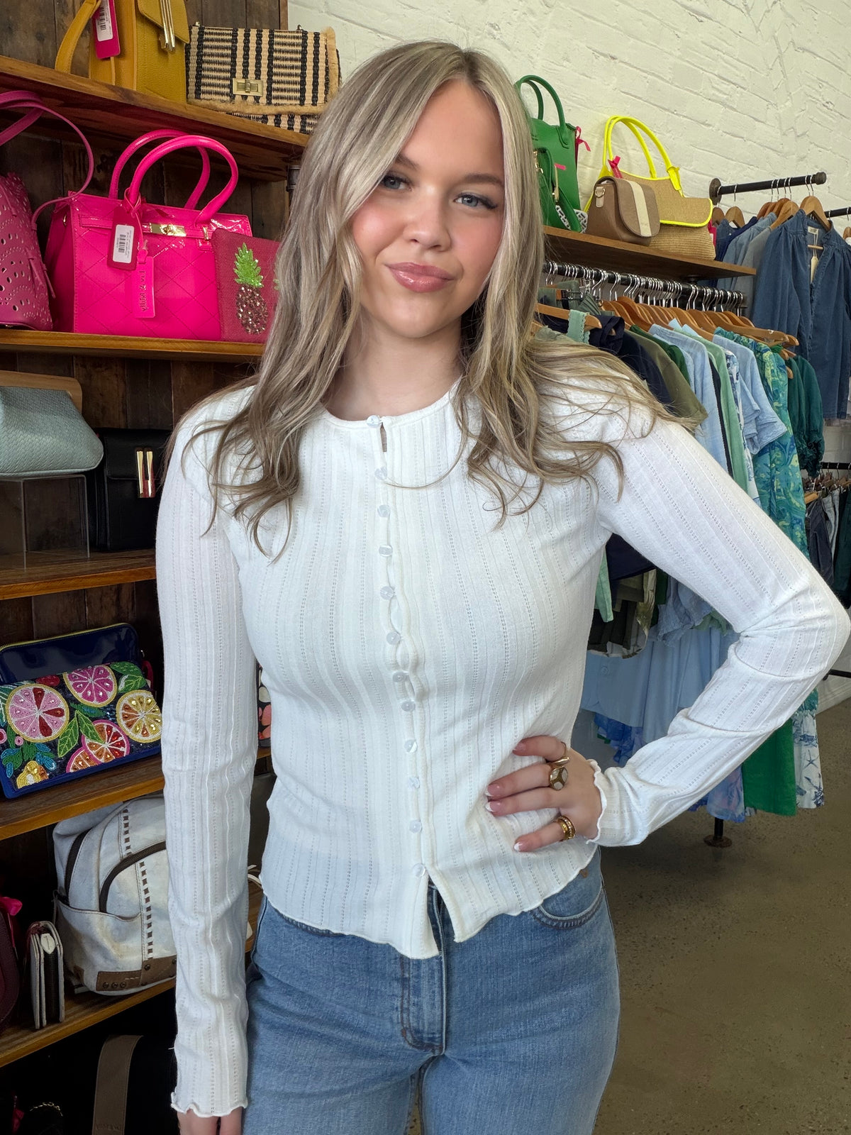 Tarni Knit Top - White