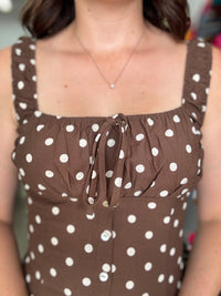 Shondra Dress - Chocolate Polka Dot