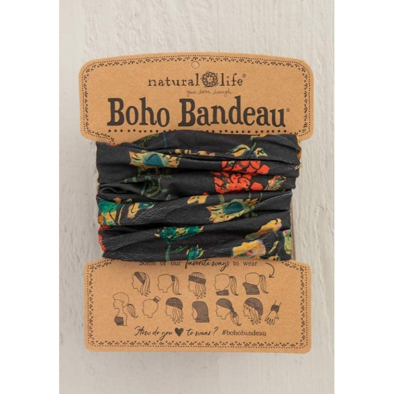 Boho Bandeau - Charcoal Floral