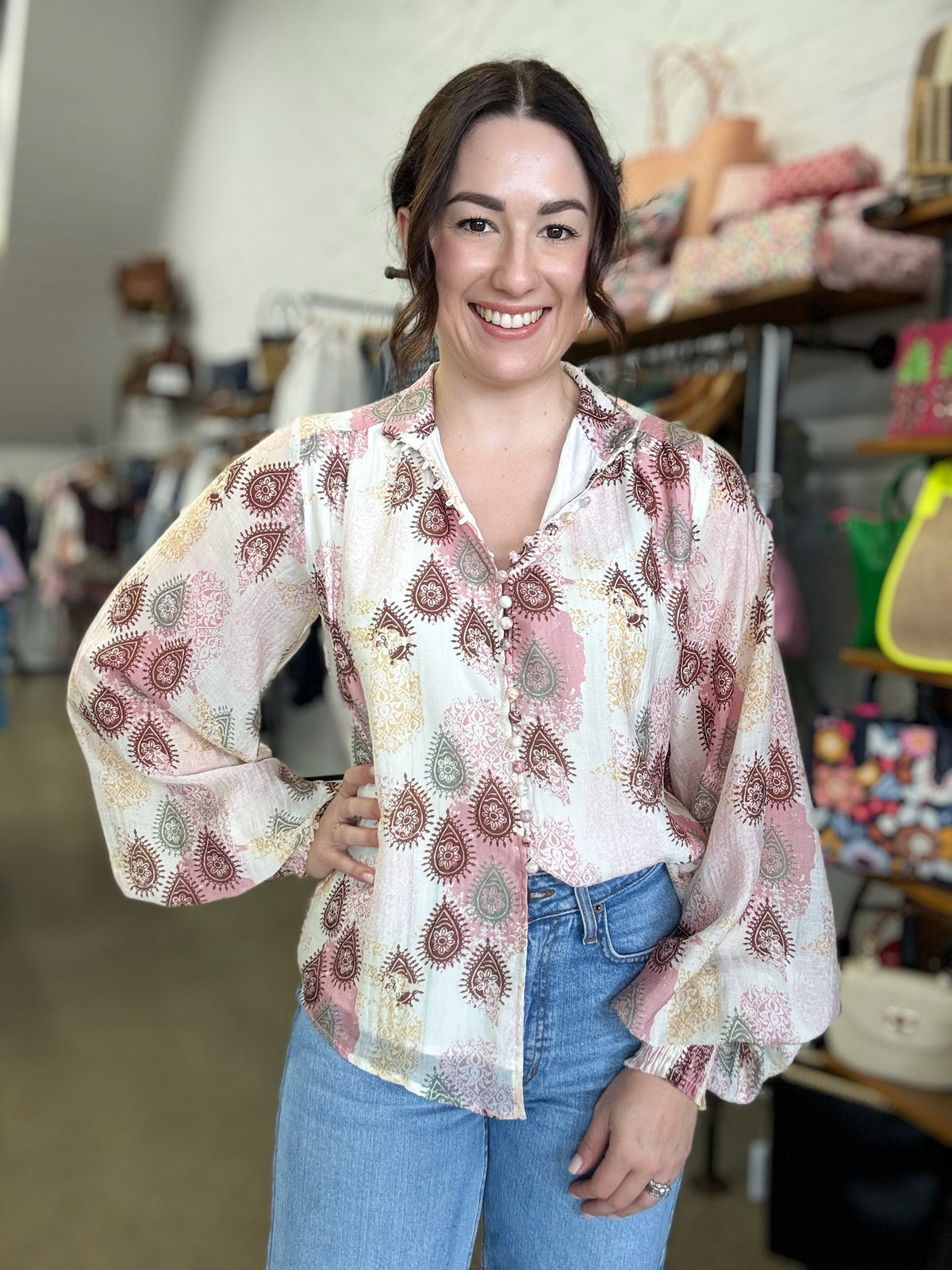 Bloom Top - Pastel Paisley