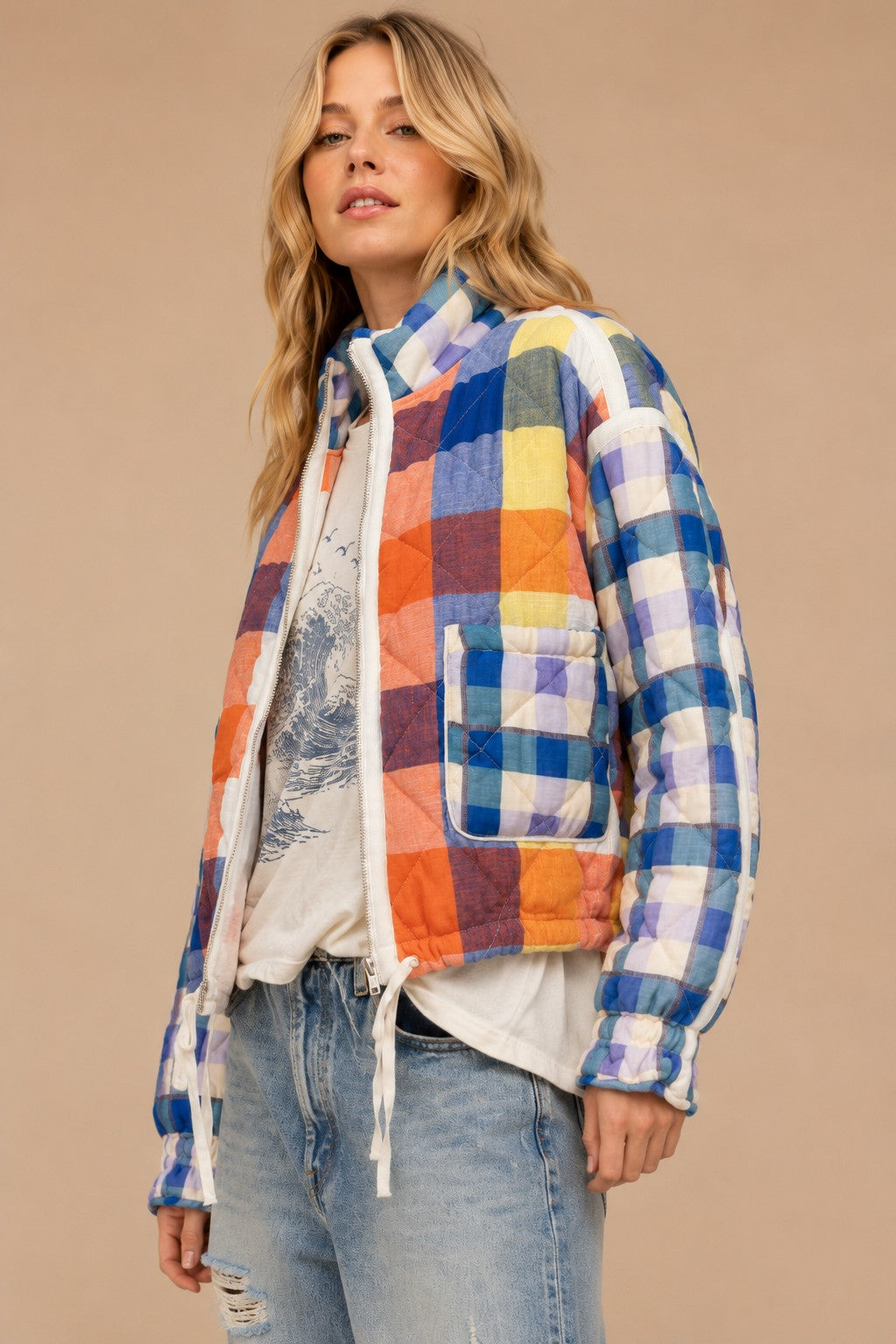Shelby - Quilted Patchwork Puffer Jacket