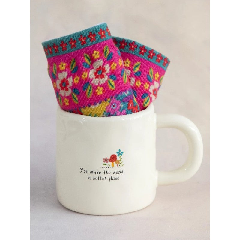 Mug & Socks Set - You Make The World