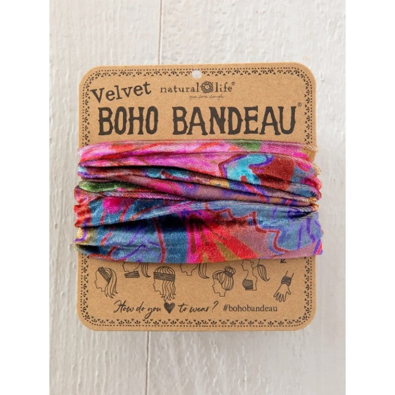 Boho Bandeau - Velvet Pink Folk Floral
