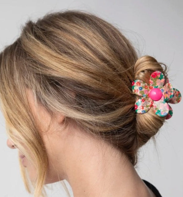 Daisy Claw Clip - Vintage Garden