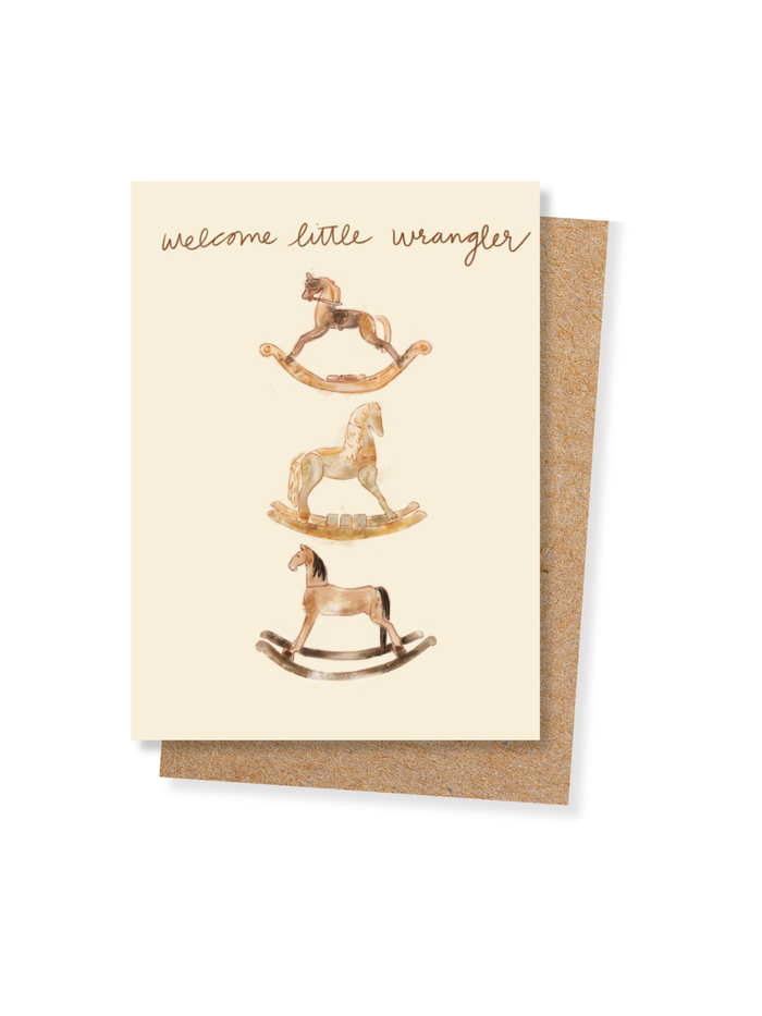 Baby Shower Card - Welcome Little Wrangler