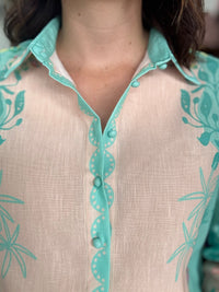 Sky Top - Pastel Pink & Aqua