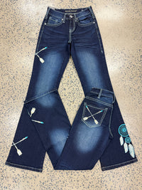 Cowgirl Tuff Jeans - Turquoise Dreamcatcher