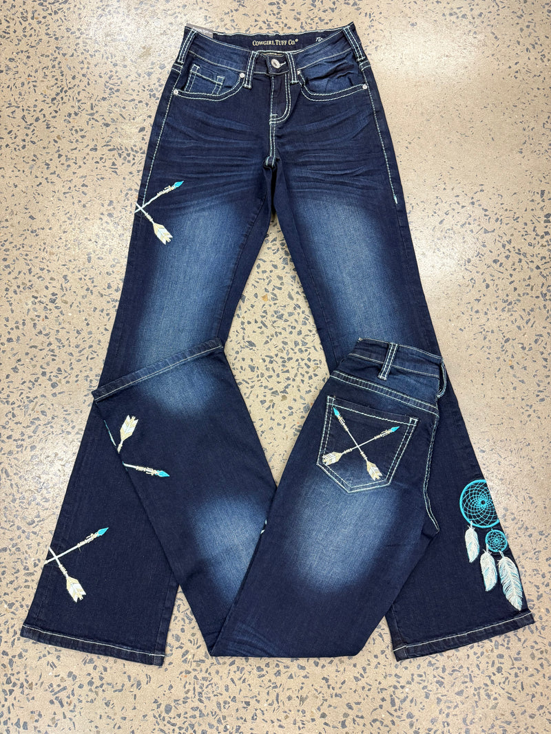 Cowgirl Tuff Jeans - Turquoise Dreamcatcher