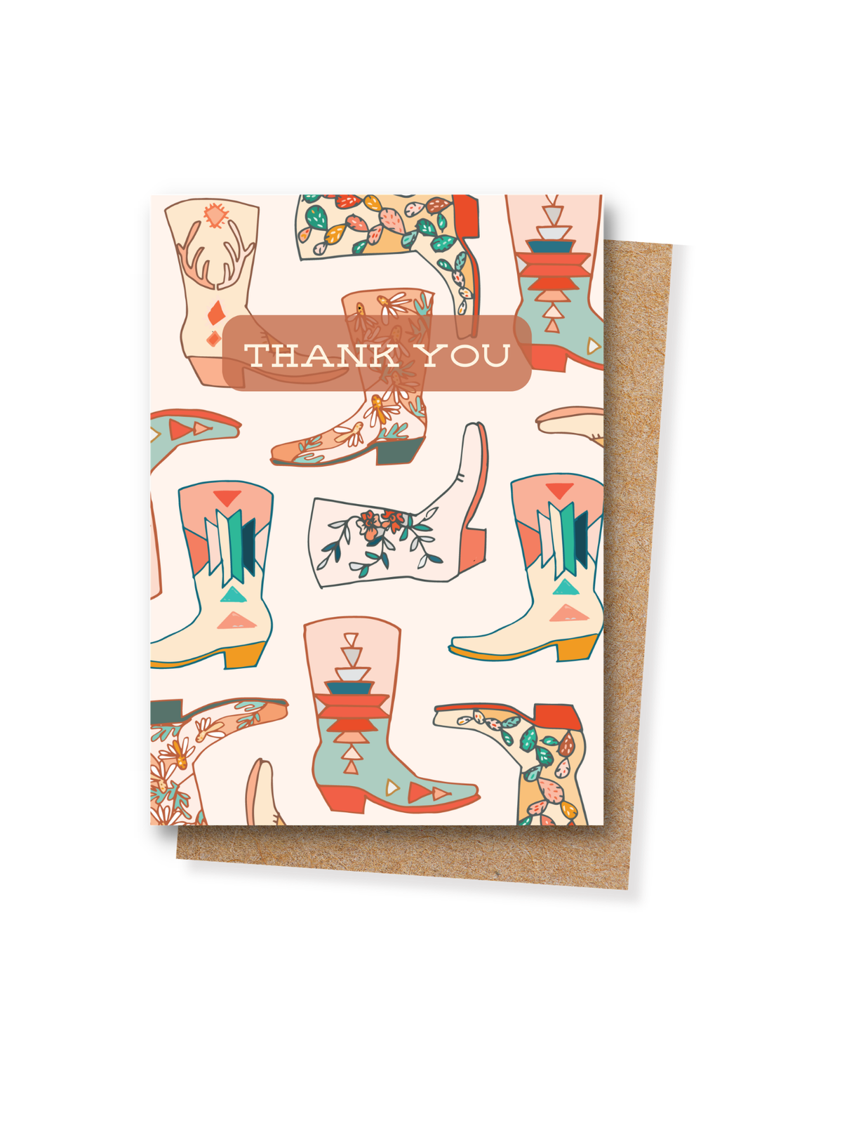 Thankyou Card - Cowboy Boots