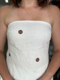 Billy Set - White & Brown Polkadot