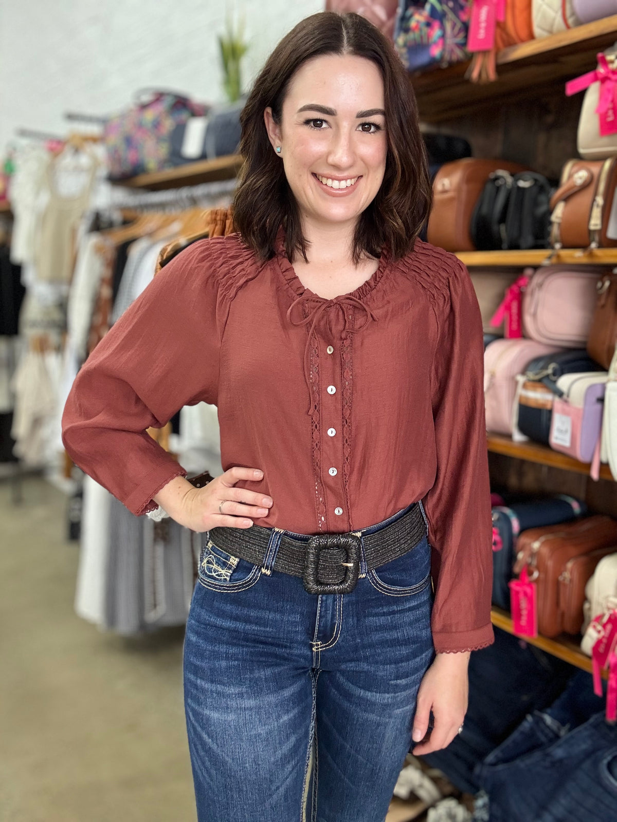 Lilith Top - Burgundy