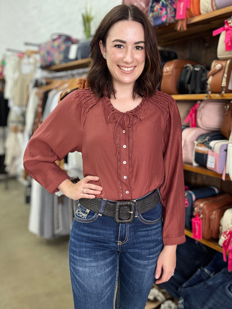 Lilith Top - Burgundy