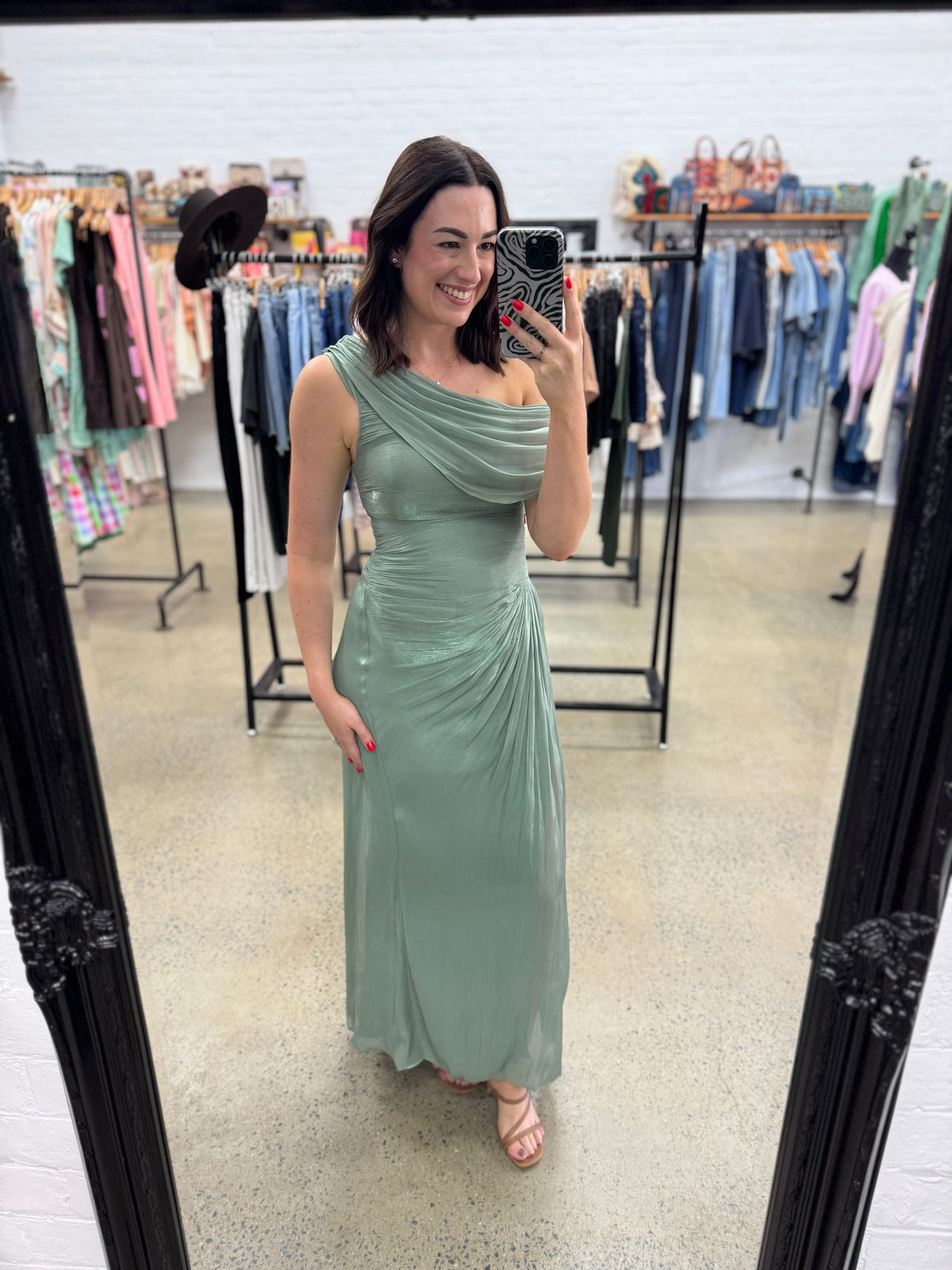 Iridessa Maxi Dress - Shimmer Sage
