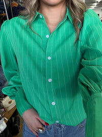 Dolly Top - Green Stripe