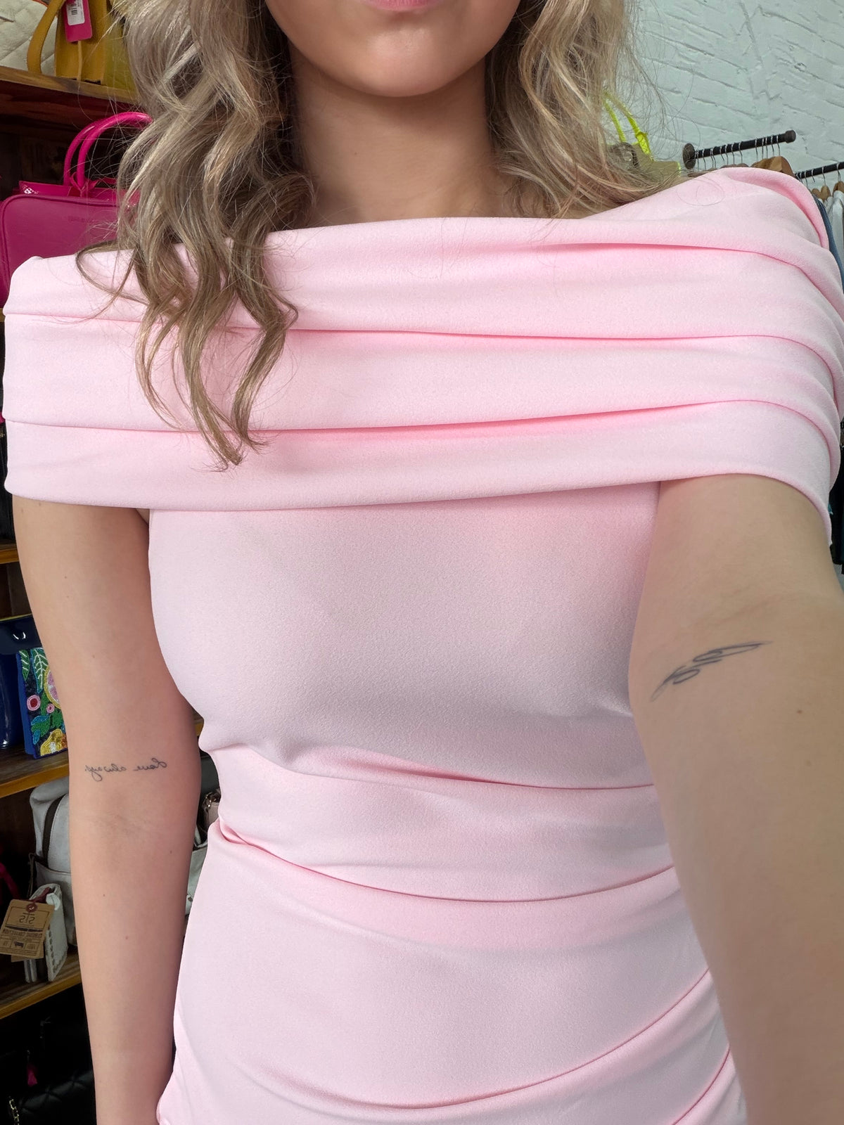 Lottie Mini Dress - Baby Pink