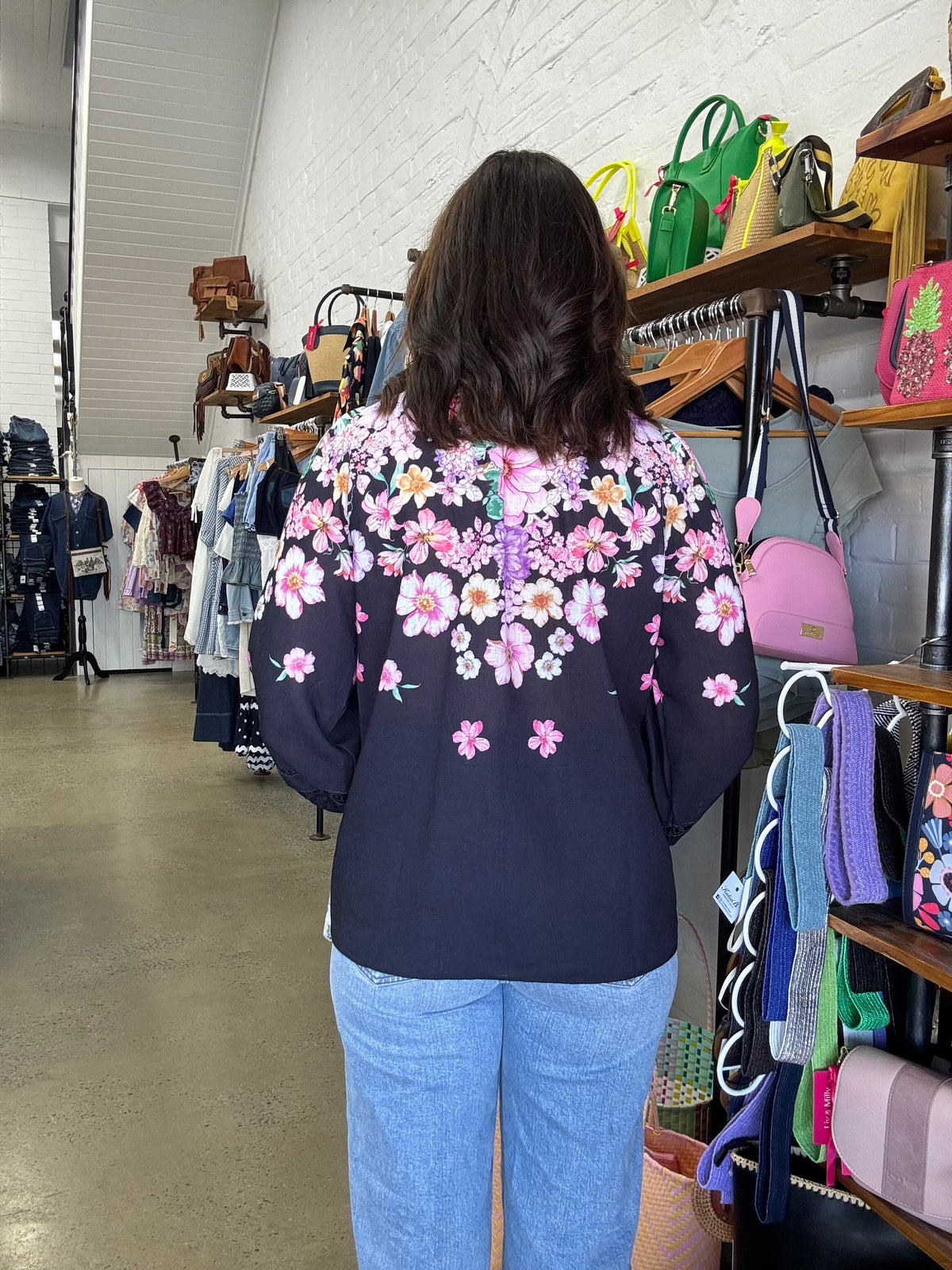 Lika Top - Black Floral