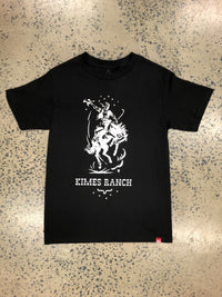 Kimes Ranch Tee - Lucky B Saddle Bronc (Black)
