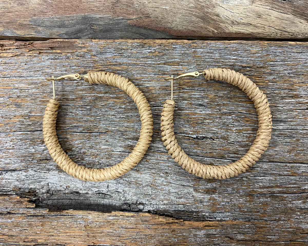 Earrings - Rattan Hoop Earrings