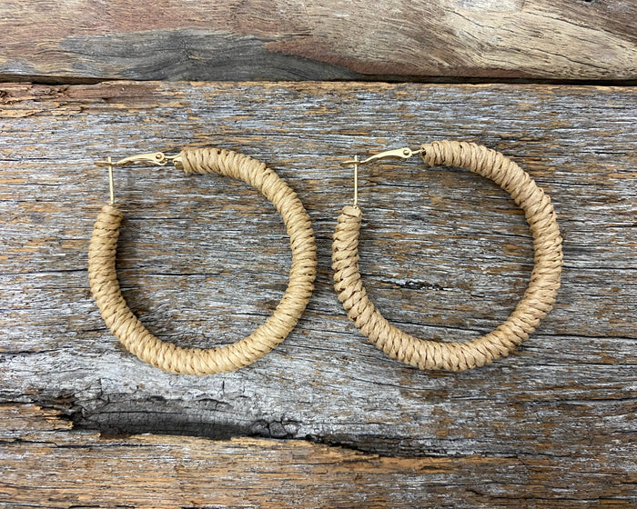 Earrings - Rattan Hoop Earrings