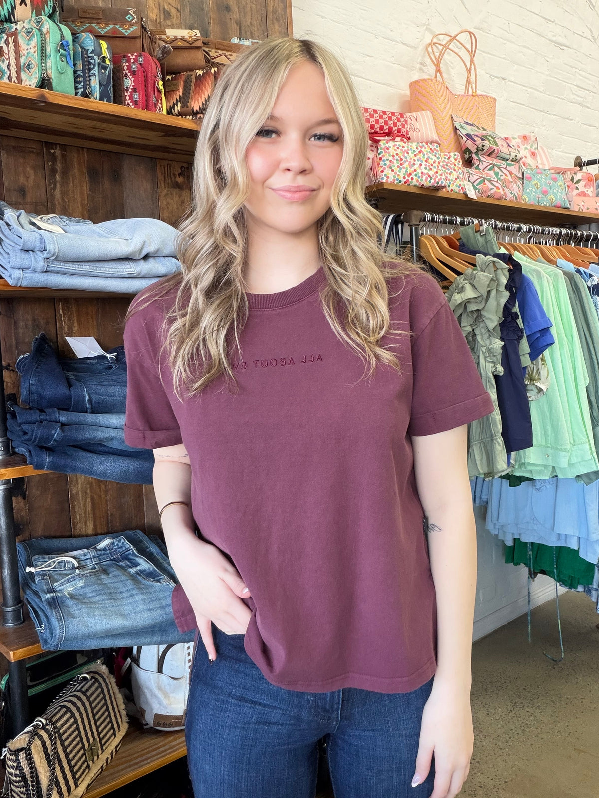 AAE Washed Tee - Wine