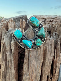 Wild Rag Slide - Horse Shoe Turquoise Cluster