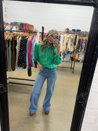 Dolly Top - Green Stripe
