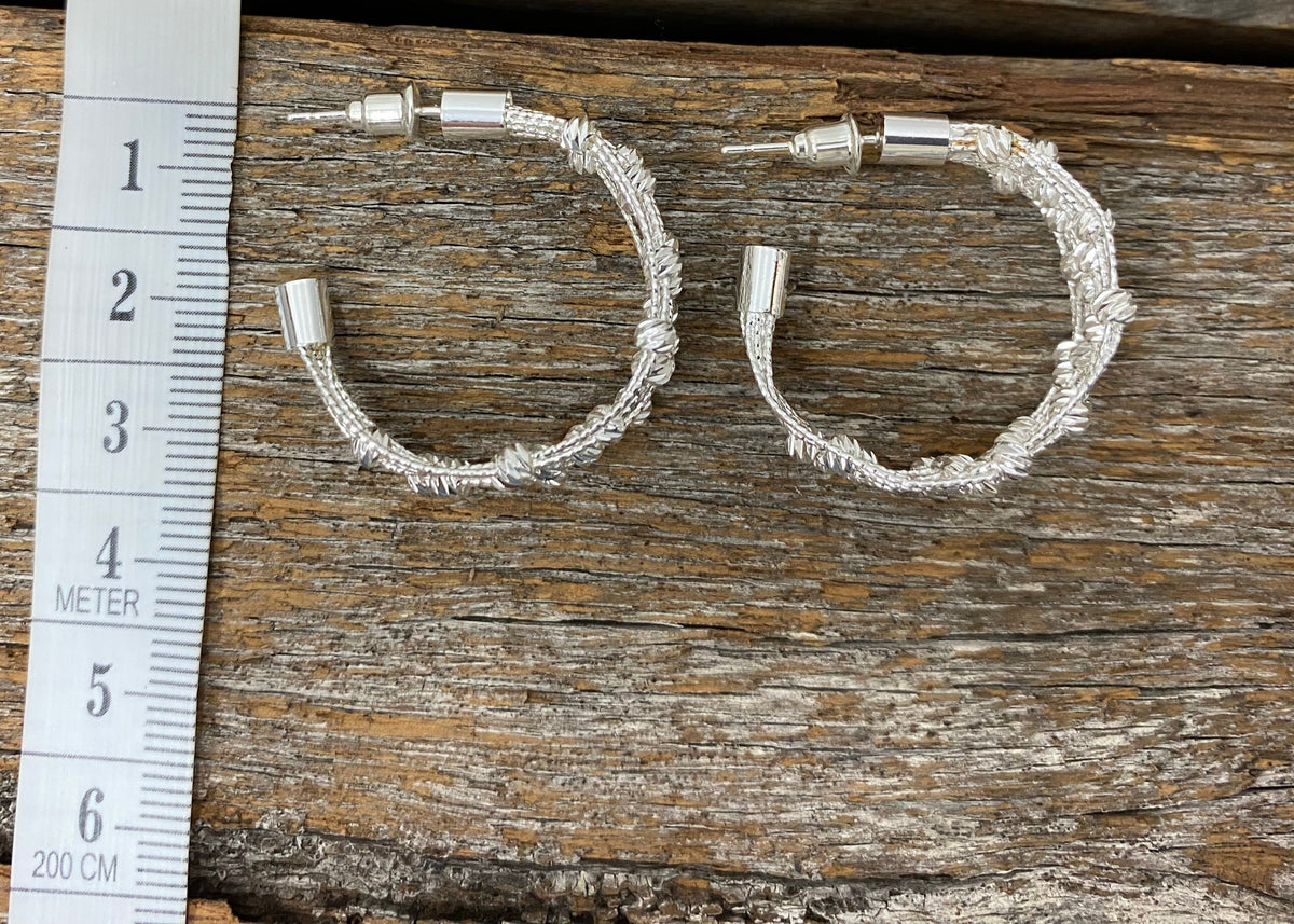 Earrings - Layer Beaded Hoop Earrings