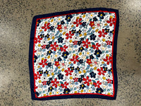 Western Wild Rag - Salverform Floral Print (Navy)