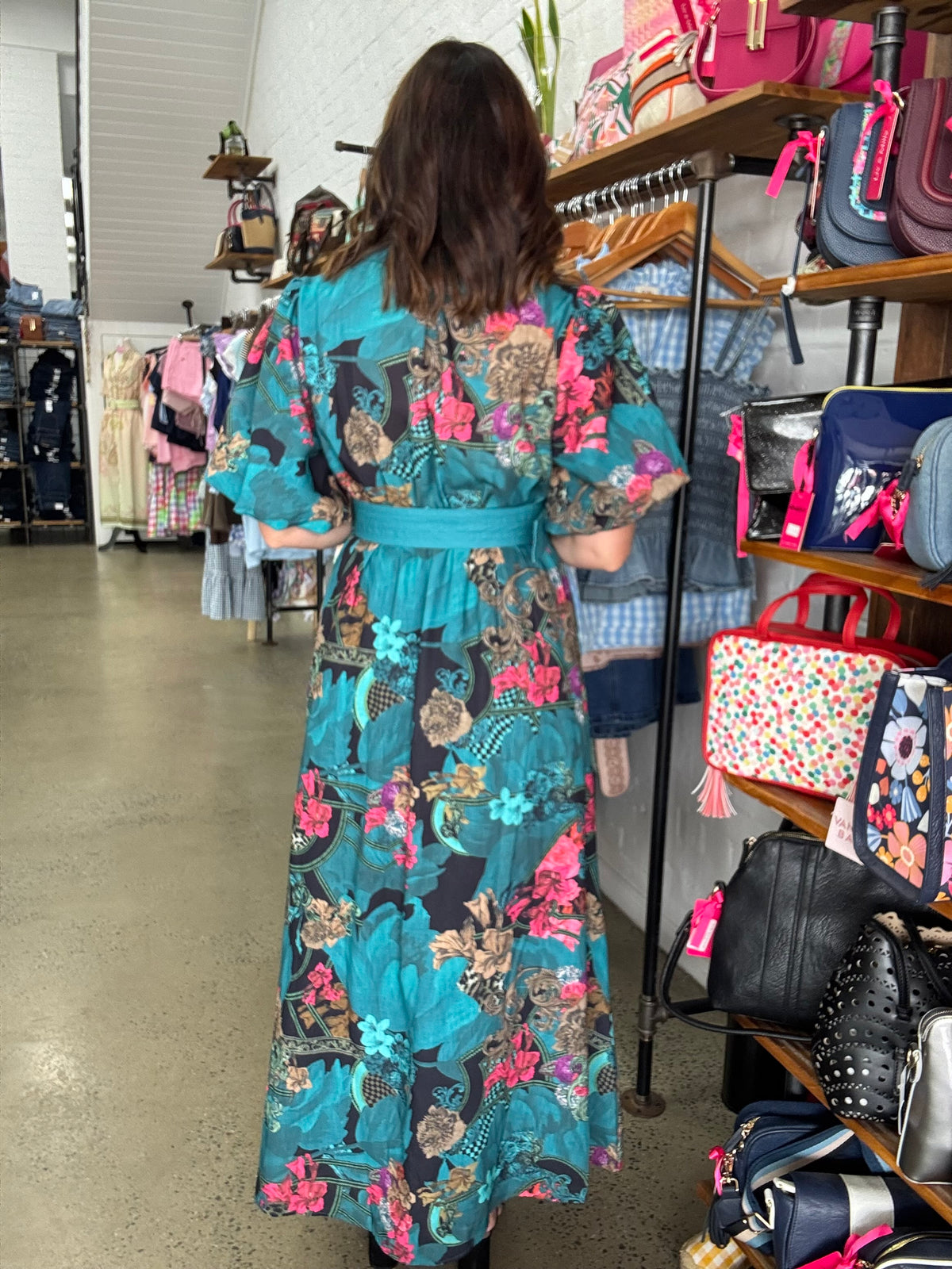 Lucinda Maxi Dress - Green Floral