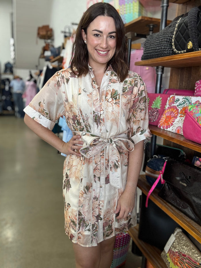 Lila Dress - Brown Floral