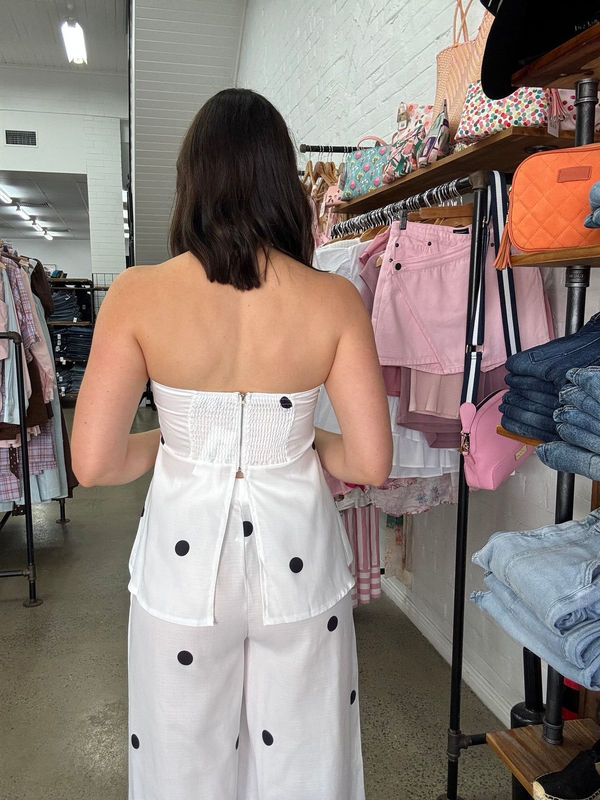 Delilah Set - White & Black Polka Dot