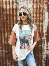 Wild West Oversized Tee - Vanilla