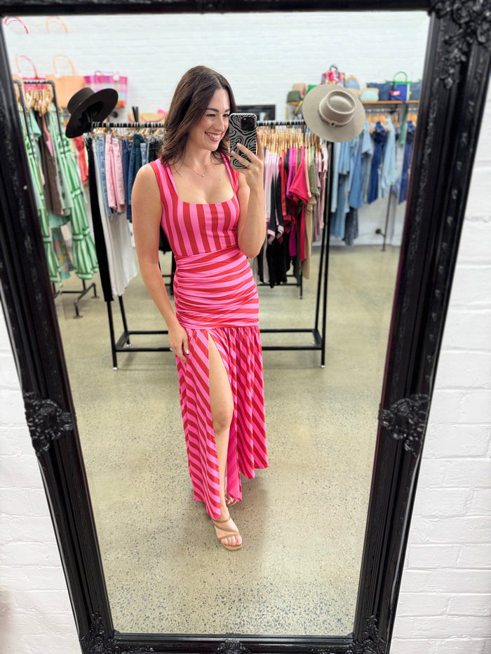 Celine Maxi Dress - Berry Pink
