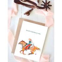 Birthday Card - Howdy Birthday Girl
