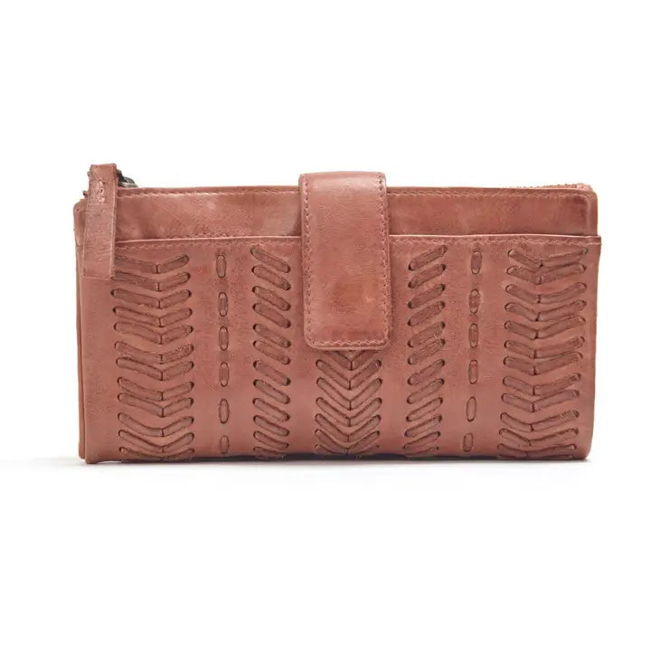 Ardrossan Braided Leather Wallet - Tan
