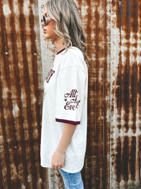 Howdy Oversized Tee - Vintage White