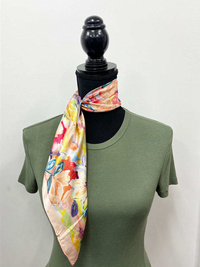 Western Wild Rag - Floral (Peach)