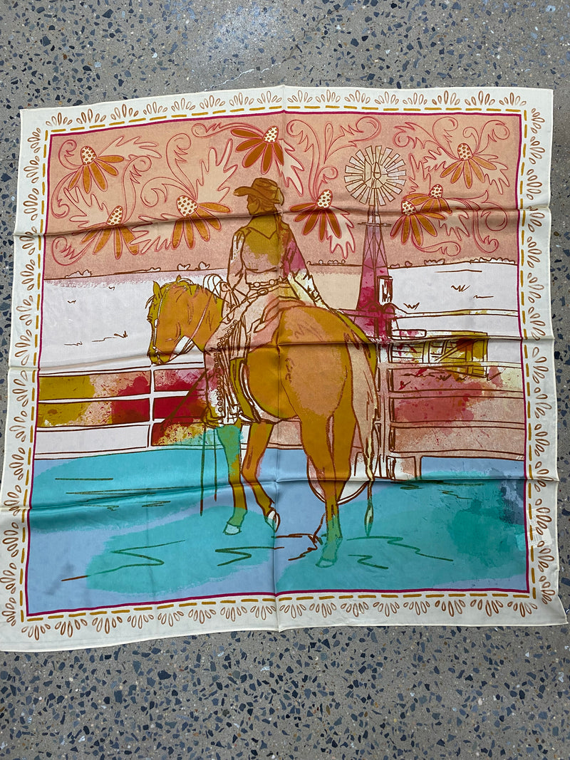 Large Western Wild Rag - Western Corral & Floral