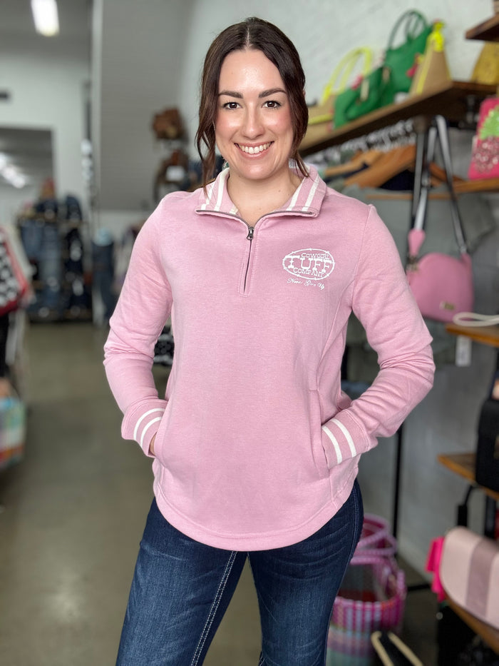 Cowgirl Tuff Jumper - Pink/White Print