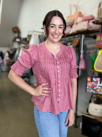 Birdie Top - Dusty Rose